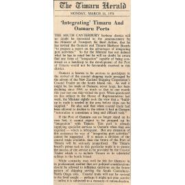 Editorial: 'Integrating' Timaru And Oamaru Ports