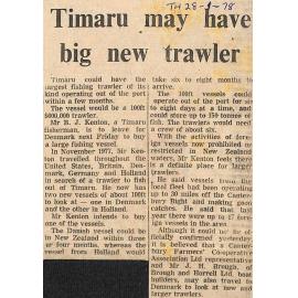 Timaru may have big new trawler