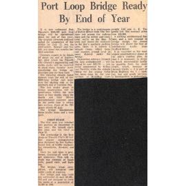 Port Loop Bridge Ready By End of Year