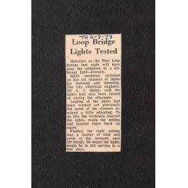 Loop Bridge Lights Tested