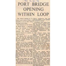 Port Bridge Opening Within Loop