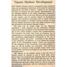 Editorial: Timaru Harbour Development