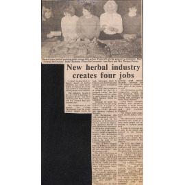 New herbal industry creates four jobs