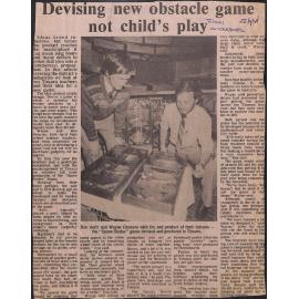 Devising new obstacle game not child's play