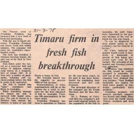Timaru firm in fresh fish breakthrough