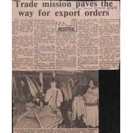 Trade mission paves the way for export orders