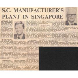 SC Manufacturer's Plant In Singapore