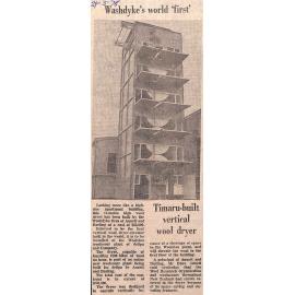 Washdyke's world 'first': Timaru vertical wool dryer