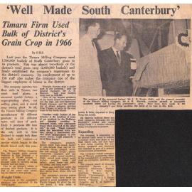  'Well Made South Canterbury': Timaru Firm Used Bulk of District's Grain Crop in 1966