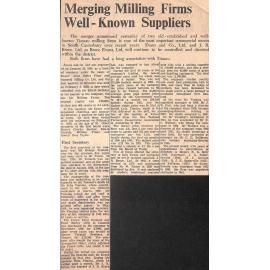 Merging Milling Firms Well-Known Suppliers / Bruce's Mill Twice Destroyed By Fire
