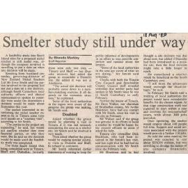 Smelter study still under way