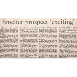 Smelter prospect 'exciting'