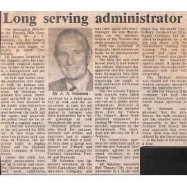 Long serving administrator