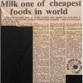 Milk one of cheapest foods in world