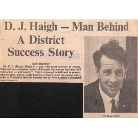 D J Haigh - Man Behind A District Success Story
