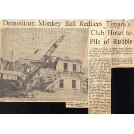 Demolition Monkey Ball Reduces Timaru's Club Hotel to Pile of Rubble