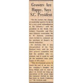 Growers Are Happy, Says SC President