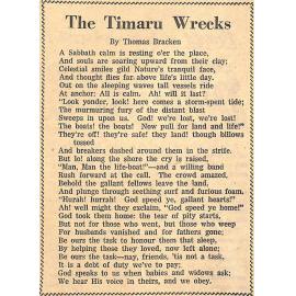 The Timaru Wrecks by Thomas Bracken