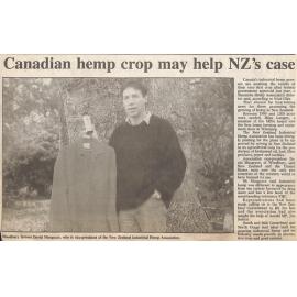 Canadian hemp crop may help NZ's case