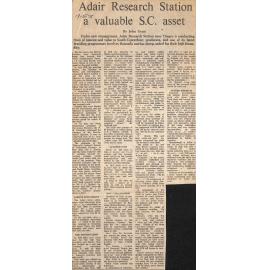 Adair Research Station a valuable SC asset