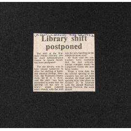 Library shift postphoned