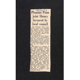 Pleasant Point joint library favoured by local council