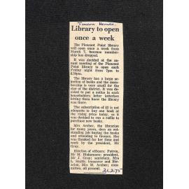 Library to open once a week