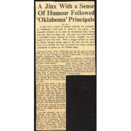 A Jinx With a Sense Of Humour Followed 'Oklahoma' Principals