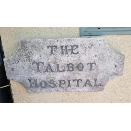 Talbot Hospital plaque