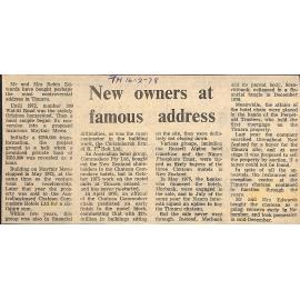 New owners at famous address