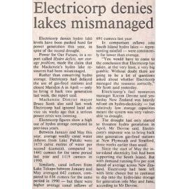 Electricorp denies lakes mismanaged