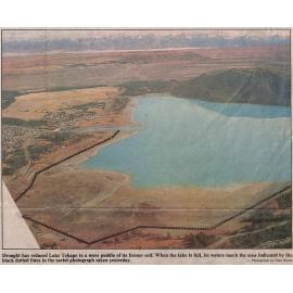 Drought has reduced Lake Tekapo