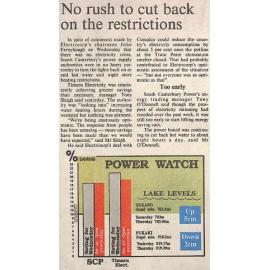 No rush to cut back on the restrictions