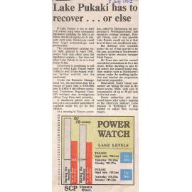 Lake Pukaki has to recover… or else