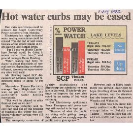 Hot water curbs may be eased