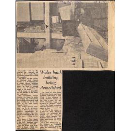 Wales bank building being demolished