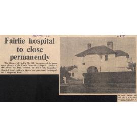 Fairlie hospital to close permanently