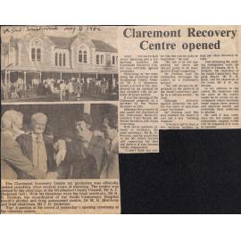 Claremont Recovery Centre Opened