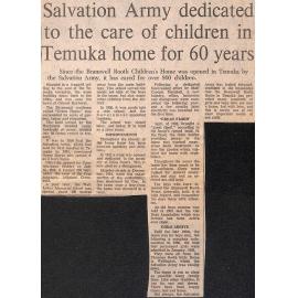 Salvation Army dedicated to the care of children in Temuka home for 60 years