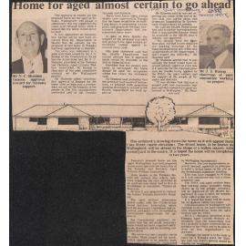 Home for aged almost certain to go ahead