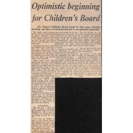 Optimistic beginning for Children's Board