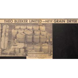 Theo Bleeker Limited - New Grain Dryer: Country's only private grain dryer operates from Timaru wharf