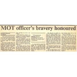 MOT officer's bravery honoured