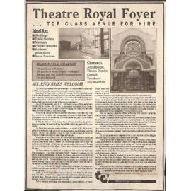 Theatre Royal Foyer… top class venue for hire