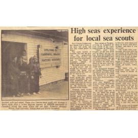 High seas experience for local sea scouts