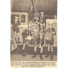 Ready for action- the victorious Endeavour Sea Scouts team