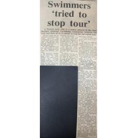 Swimmers 'tried to stop tour'