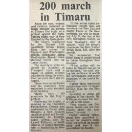 200 march in Timaru