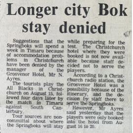 Longer city Bok stay denied