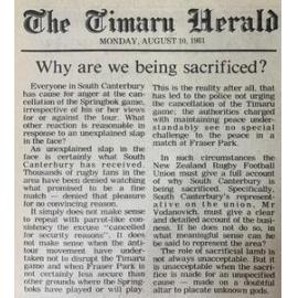 Editorial: Why are we being sacrificed?